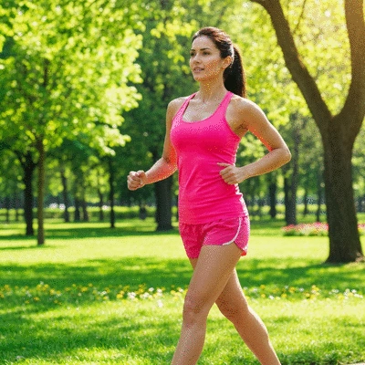 Femme faisant du sport en plein air, symbolisant l'activité physique